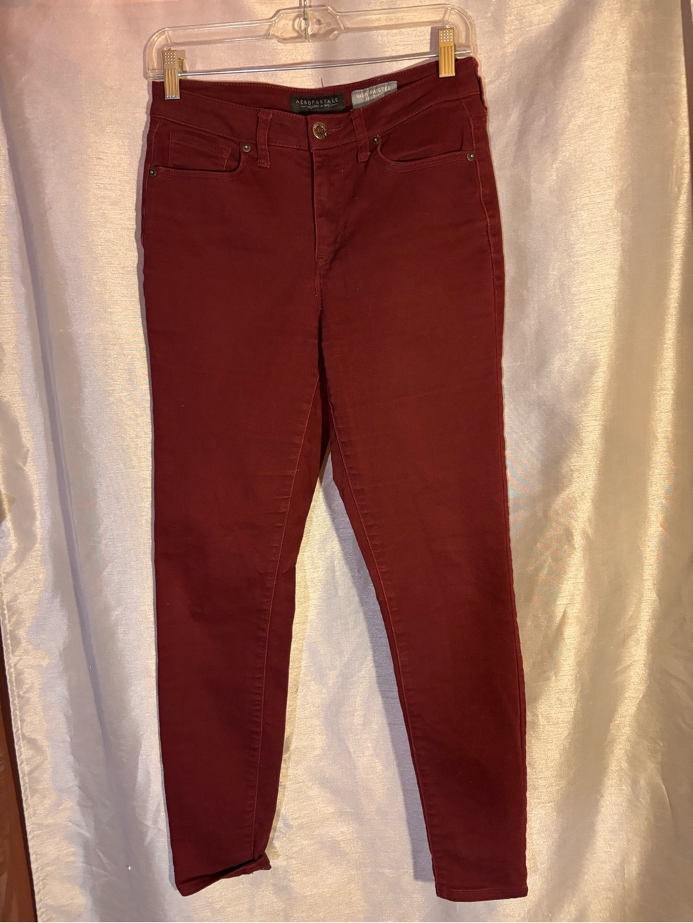 Aeropostale Women's Burgundy Skinny Jeans